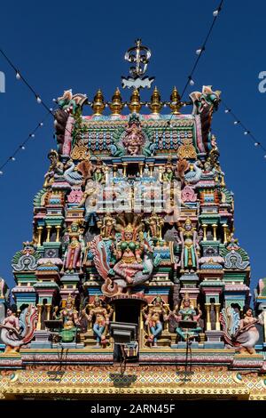 Sri Mahamariamman Tempio è il più antico tempio indù a Penang, Malesia. Il tempio indù ha occupato lo stesso posto per più di 200 anni. Incredibile Foto Stock