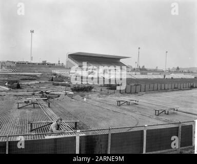 Pista di pattinaggio di lavoro a Deventer, panoramica della pista di pattinaggio Data: 27 settembre 1965 Località: Deventer Parole Chiave: Lavoro, piste di pattinaggio, panoramiche Foto Stock