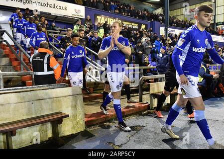 Oldham, Regno Unito. 28th Gen 2020. Oldham, INGHILTERRA - GENNAIO 28th Carl Piergianni di Oldham Athletic durante la partita Sky Bet League 2 tra Oldham Athletic e Mansfield Town al Boundary Park, Oldham Martedì 28th Gennaio 2020. (Credit: Eddie Garvey | Mi News) Credit: Mi News & Sport /Alamy Live News Foto Stock