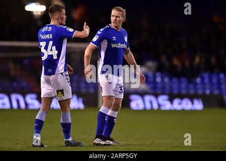 Oldham, Regno Unito. 28th Gen 2020. Oldham, INGHILTERRA - GENNAIO 28th Carl Piergianni di Oldham Athletic durante la partita Sky Bet League 2 tra Oldham Athletic e Mansfield Town al Boundary Park, Oldham Martedì 28th Gennaio 2020. (Credit: Eddie Garvey | Mi News) Credit: Mi News & Sport /Alamy Live News Foto Stock