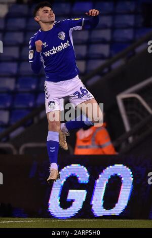 Oldham, Regno Unito. 28th Gen 2020. Oldham, INGHILTERRA - GENNAIO 28th Jonny Smith di Oldham Athletic durante la partita Sky Bet League 2 tra Oldham Athletic e Mansfield Town a Boundary Park, Oldham Martedì 28th Gennaio 2020. (Credit: Eddie Garvey | Mi News) Credit: Mi News & Sport /Alamy Live News Foto Stock