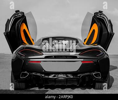 McLaren 570S Grigio scuro Foto Stock