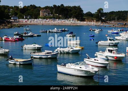 Porto Di Port Manec'H, Nevez, Finistere, Bretagne, Francia, Europa Foto Stock