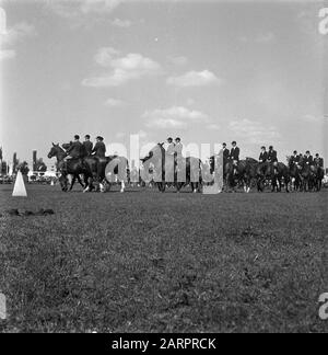 Concorso Internazionale Hippique Zwolle Data: 12 Agosto 1947 Luogo: Overijssel, Zwolle Parole Chiave: Concours Hippique Foto Stock