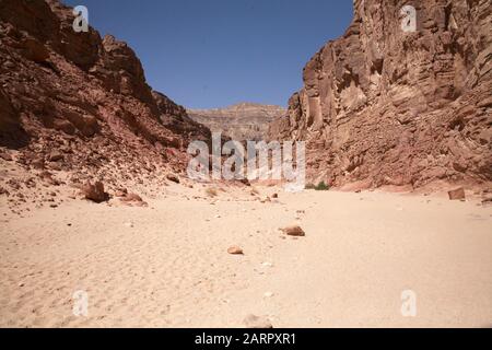 Colorato canyon Egitto Foto Stock