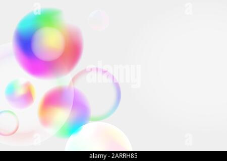 Sfondo luminoso colorato con cerchi arcobaleno. Rainbow tutti i colori sfocati cerchi chiaro trendy modello per web, carte, banner, ecc Illustrazione Vettoriale