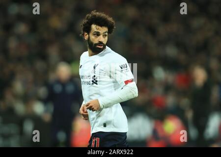 Londra, INGHILTERRA - GENNAIO 29TH Mohamed Salah di Liverpool durante la partita della Premier League tra West Ham United e Liverpool allo Stadio di Londra, Stratford Mercoledì 29th Gennaio 2020. (Credit: Leila Coker | MI News) La Fotografia può essere utilizzata solo per scopi editoriali di giornali e/o riviste, licenza richiesta per uso commerciale Credit: Mi News & Sport /Alamy Live News Foto Stock