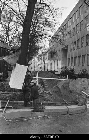 Vs ambasciata a l'Aia ora si aggira sepolti fiorini contro gli attacchi Data: 30 gennaio 1986 Località: Den Haag, Zuid-Holland Foto Stock