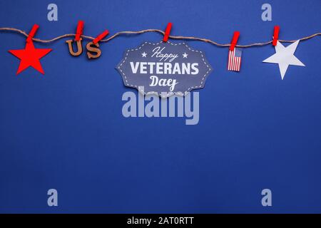 Composizione per il Memorial Day degli Stati Uniti su sfondo a colori Foto Stock