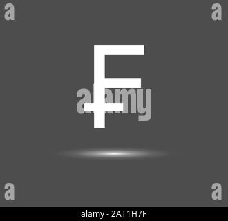 Icona franco svizzero. Illustrazione vettoriale, design piatto Illustrazione Vettoriale