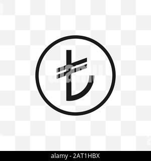 Turchia, Lira turca icona. Illustrazione Vettoriale, design piatto Illustrazione Vettoriale