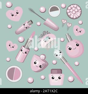 Una serie di modelli di imballaggio con una texture per prodotti cosmetici. Modello per flyer, copertina, flyer, cartolina per hotel, salone di bellezza, spa Illustrazione Vettoriale