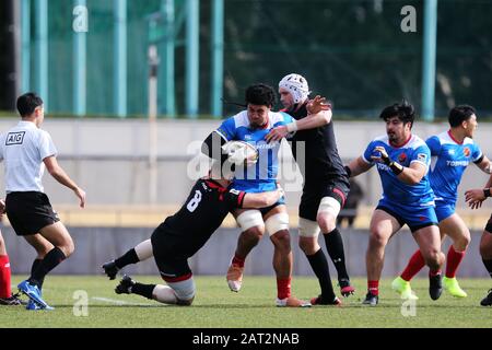 Aichi, Giappone. 25th Gen 2020. Sione Rabemai () Rugby : Giappone Rugby Top League 2020 Partita Tra Honda Heat 23-32 Toshiba Brave Lupus Al Paloma Mizuho Rugby Stadium, Ad Aichi, Giappone . Credito: SportsPressJP/AFLO/Alamy Live News Foto Stock