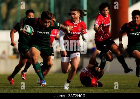 Aichi, Giappone. 25th Gen 2020. Male Sau () Rugby : Giappone Rugby Top League 2020 Partita Tra Toyota Verblitz 61-31 Hino Red Dolphins Al Paloma Mizuho Rugby Stadium, Ad Aichi, Giappone . Credito: SportsPressJP/AFLO/Alamy Live News Foto Stock