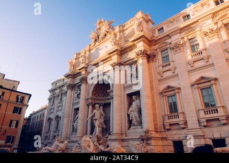 Roma, Italia - 30 Dicembre 2019: Fontana Di Trevi, Roma, Lazio, Italia Foto Stock