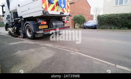 pulizia stradale veicolo pulizia strada gruttering york regno unito Foto Stock