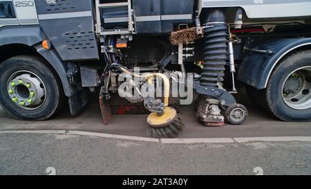 pulizia stradale veicolo pulizia strada gruttering york regno unito Foto Stock