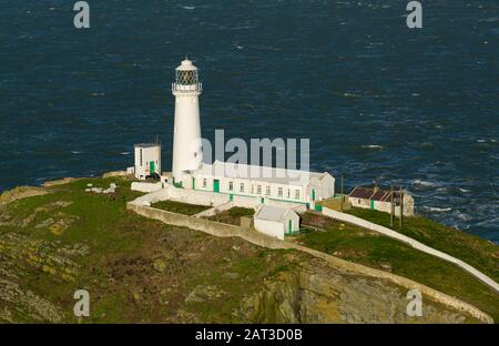 Sud pila faro Holyhead Foto Stock