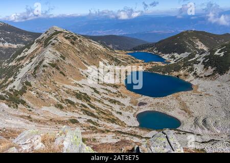 Incredibile paesaggio da Dzhano picco, Pirin montagna, Bulgaria Foto Stock