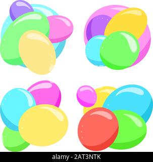 Colorful Abstract Bollatura A Mano Disegnata Bolla Loco O Icone Illustrazioni Vettoriali Per Illuminare Un Disegno Illustrazione Vettoriale