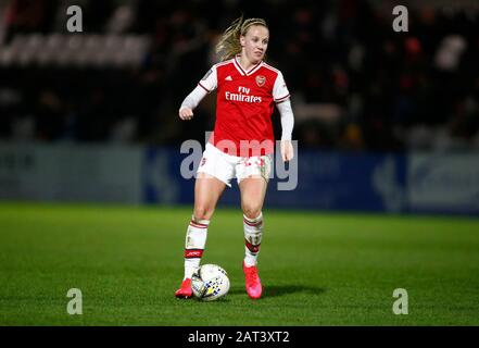 Borehamwood, INGHILTERRA - 29 GENNAIO: Beth Mead dell'Arsenal durante la semi-finale della Coppa continentale partita tra le donne dell'Arsenal e le donne della città di Manchester a Me Foto Stock