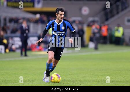 Milano, Italia. 29th gennaio 2020 . Coppa Italia . Fc Internazionale Vs Acf Fiorentina. Antonio Candreva del FC Internazionale. Foto Stock