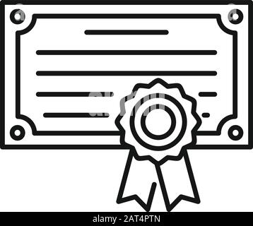 Icona del diploma di esame. Profilo esame diploma icona vettore per web design isolato su sfondo bianco Illustrazione Vettoriale