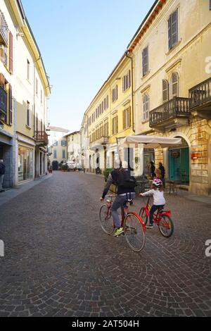 Centro storico, Vigevano, Lombardia, Italia, Europa Foto Stock