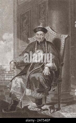 Tchien Lung, Imperatore Qianlong, 1711-1799. Sesto imperatore della dinastia Qing, Foto Stock