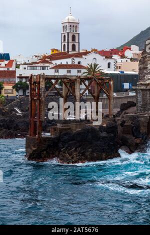 Garachico è un comune della costa settentrionale di Tenerife Foto Stock