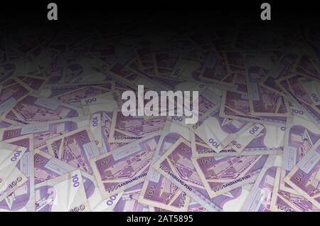 Filippine banca centrale su 100 piso Filippine money Bill primo piano modello. Fattura della moneta nazionale delle Filippine Foto Stock