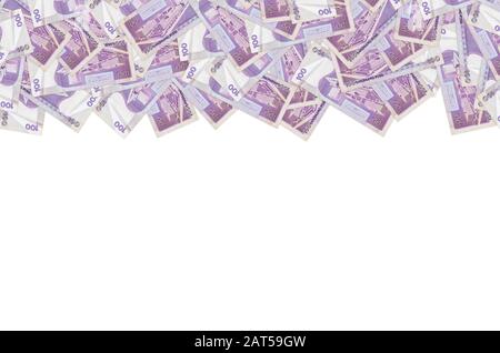 Filippine banca centrale su 100 piso Filippine money Bill primo piano modello. Fattura della moneta nazionale delle Filippine Foto Stock