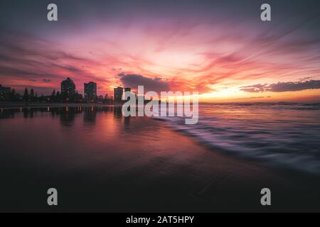 Tramonto A Tweed Heads, Australia Foto Stock