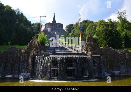 Parco Del Castello Di Wilhelmshoehe A Kassel Foto Stock