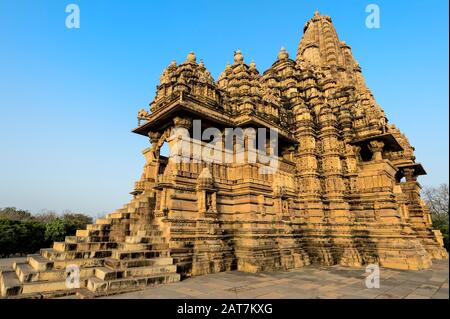 Vi Jagadambika O Jagadambika Tempio, Khajuraho Gruppo Di Monumenti, Madhya Pradesh Stato, India Foto Stock