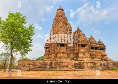 Tempio Di Lakshmana, Khajuraho Gruppo Di Monumenti, Stato Di Madhya Pradesh, India Foto Stock