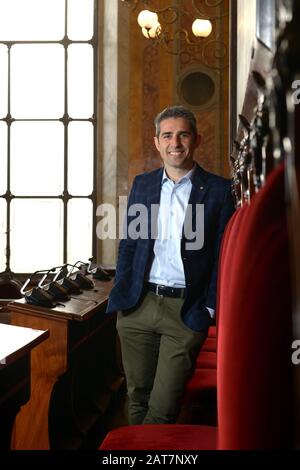 Parma Sindaco Federico Pizzarotti Ritratto Foto © Sandro Michahelles/Sintesi/Alamy Stock Foto Foto Stock