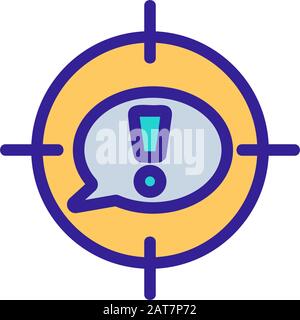 Trovare un icona del vettore soluzione. Isolate il simbolo di contorno illustrazione Illustrazione Vettoriale