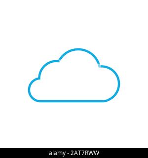Icona Cloud Flat Vettore, Simbolo O Logo. Illustrazione Semplice Del Vettore Cloud Illustrazione Vettoriale