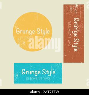 Set di forme geometriche. Stile grunge. Vettore. Illustrazione Vettoriale