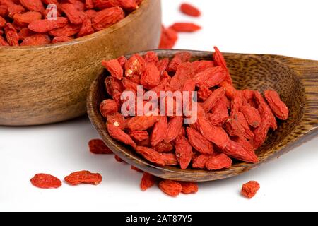 Goji essiccato, bacche di goji o wolfberry Foto Stock