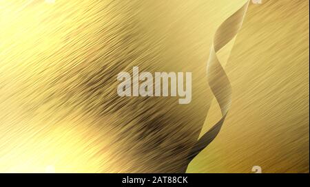 Il rendering 3d di grande foglio di oro spazzolato finemente lavorato come sfondo Foto Stock