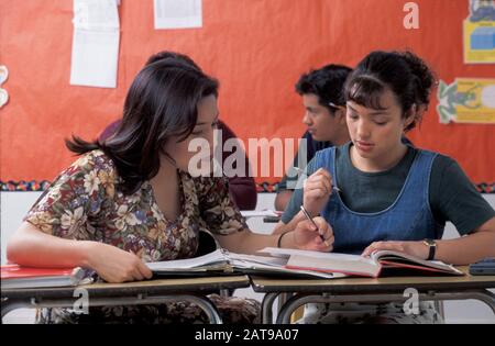 Austin, Texas: Studenti in matematica alla Travis High School. ©Bob Daemmrich Foto Stock