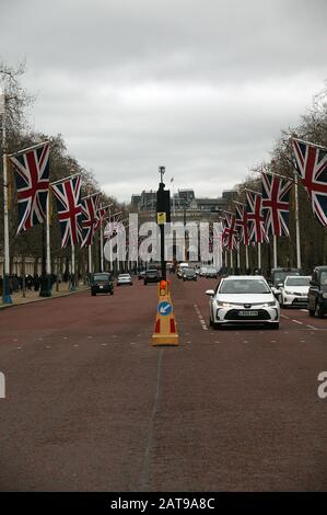 The Mall Il Giorno Della Brexit Foto Stock