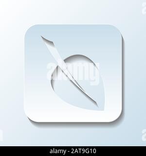 Carta scolpita foglia - illustrazione vettoriale Illustrazione Vettoriale