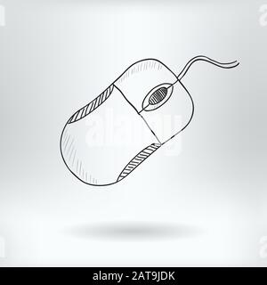 Simbolo Cartoon del mouse del computer - concetto del computer - disegno disegno disegno disegno disegno disegno vettoriale Illustrazione Vettoriale