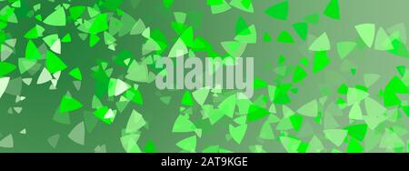 Astratto sfondo verde con petali geometrici Foto Stock