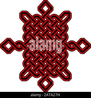 Modello Celtico - Vector antico pagano Scandinavo sacro Knotwork simbolo Illustrazione Vettoriale