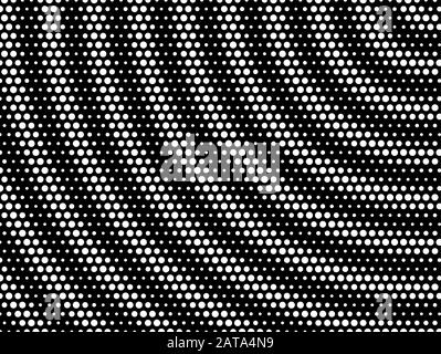 Concentrico Moire Stipled Halftone sfondo - Grunge Vector Op Art Illustrazione Vettoriale