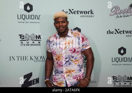 Miami, Stati Uniti. 31st Gen 2020. Yasiel Puig frequenta Bootsy on the Water il 31 gennaio 2020 a Miami, Florida. Credito: Il Photo Access/Alamy Live News Foto Stock